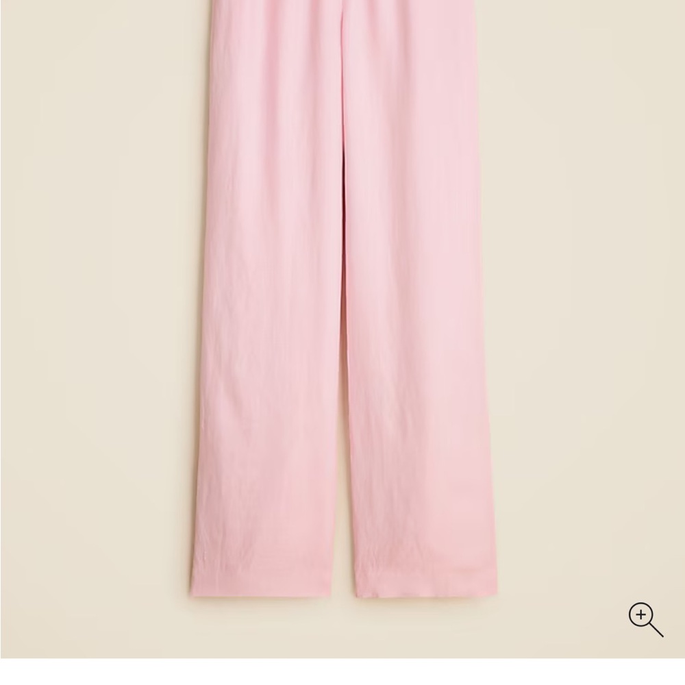 J. Crew Pink Linen Wide Leg Pants
